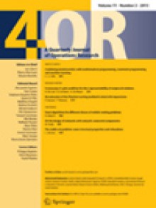4or-a Quarterly Journal Of Operations Research期刊