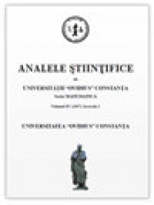 Analele Stiintifice Ale Universitatii Ovidius Constanta-seria Matematica期刊