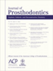 Journal Of Prosthodontics-implant Esthetic And Reconstructive Dentistry期刊