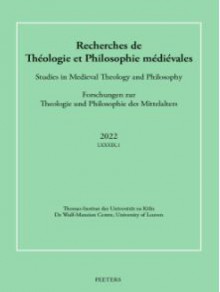 Recherches De Theologie Et Philosophie Medievales期刊
