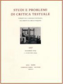 Studi E Problemi Di Critica Testuale期刊