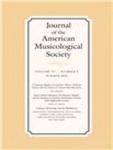 Journal Of The American Musicological Society期刊