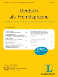 Deutsch Als Fremdsprache-zeitschrift Zur Theorie Und Praxis Des Faches Deutsch A期刊